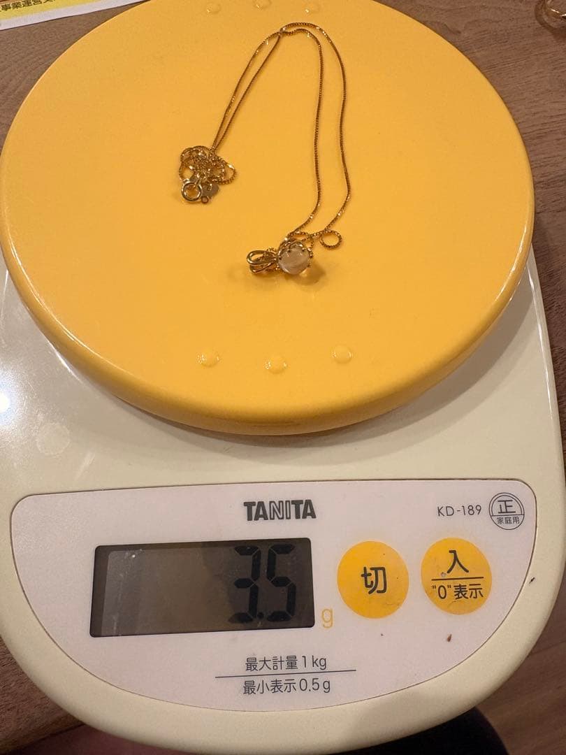 K18 ストーン付きネックレス 3.5g