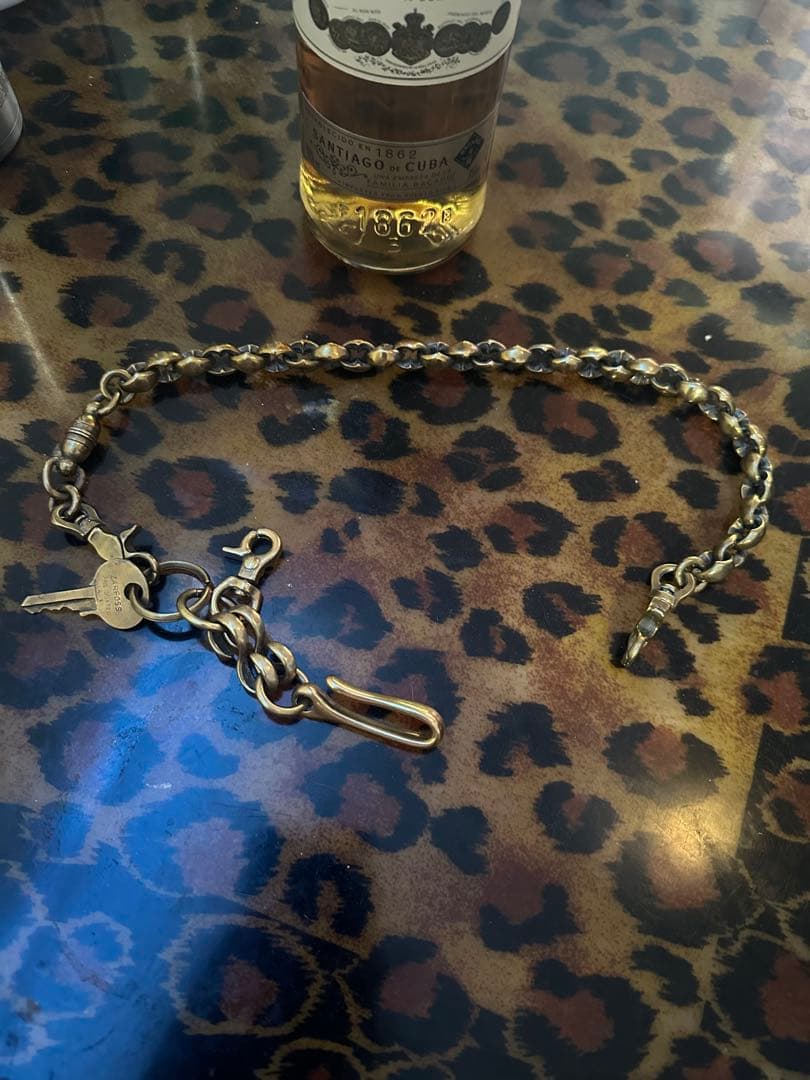 希少なファニー真鍮ウォレットチェーン