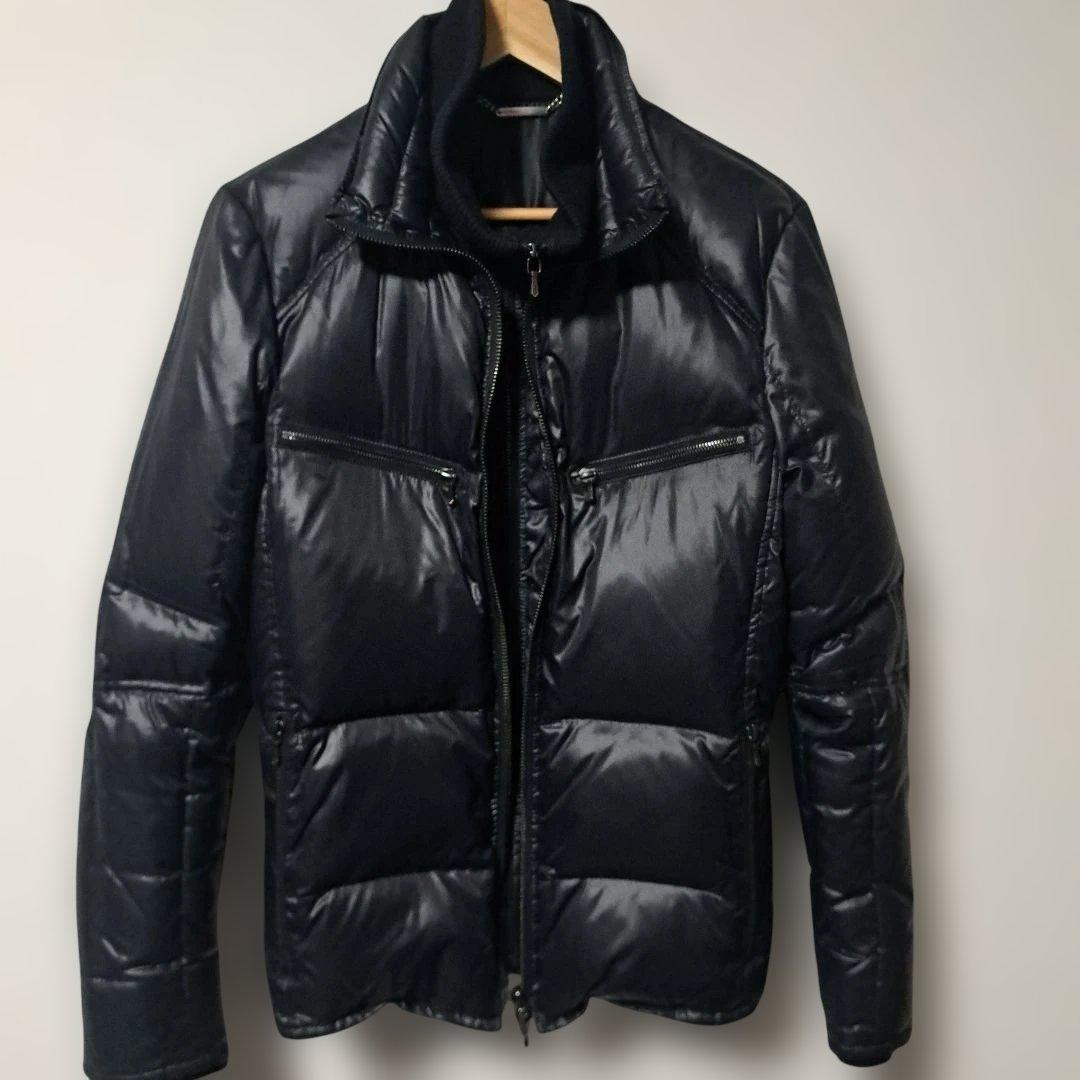 AKM ダウンジャケット L ブラック ダブルジップ riri 日本製