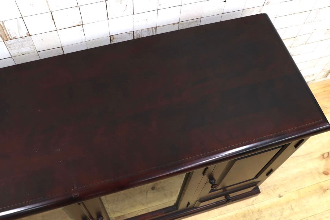 GMHH250○民芸家具 サイドボード リビングボード 樺材 レトロ 和家具 和