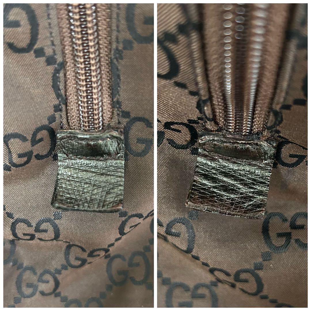 美品GUCCI GGキャンバス ボストンバッグ ショルダーストラップ付き