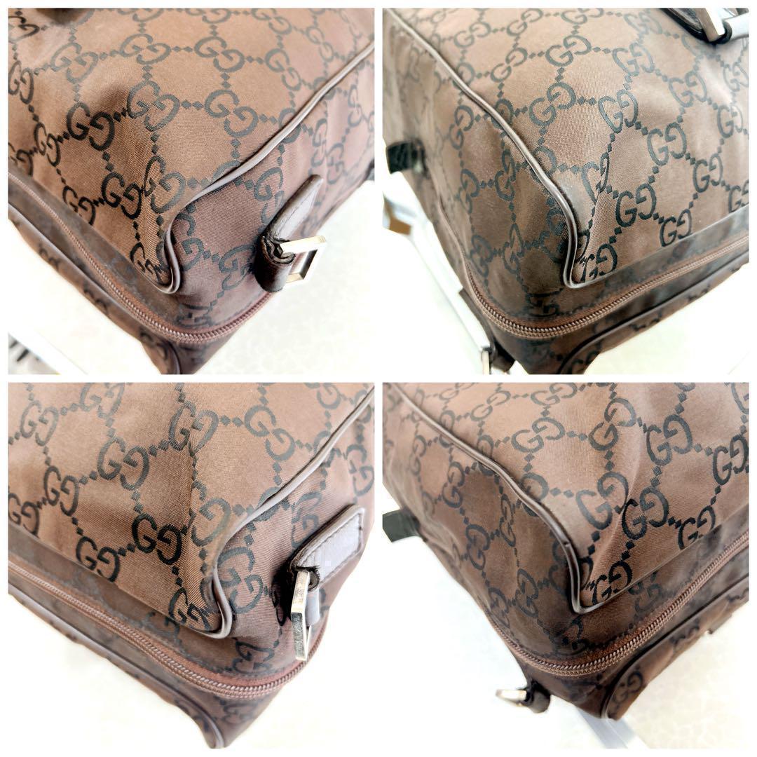 美品GUCCI GGキャンバス ボストンバッグ ショルダーストラップ付き