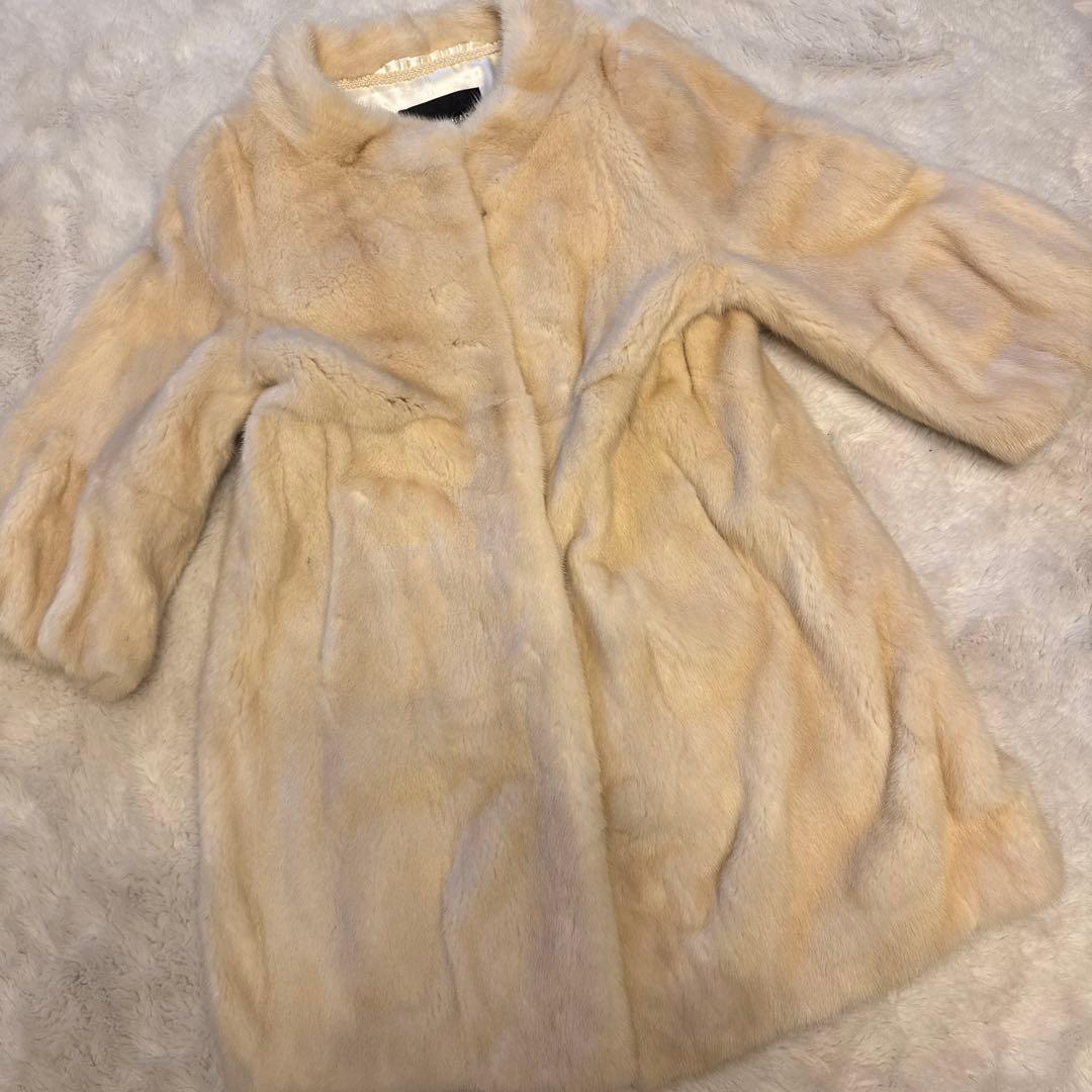 NORTH BEACH ベージュ ファーコート Mサイズ　ミンクかコート