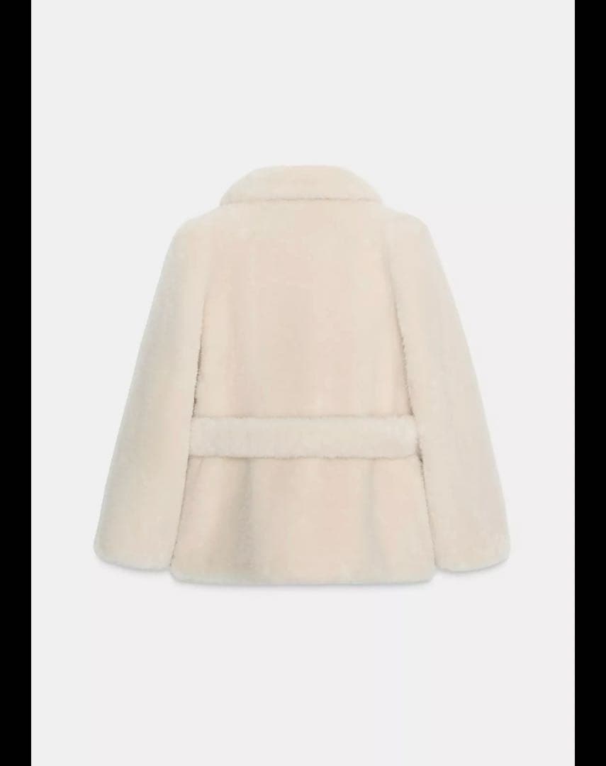 Zara フェイクファーベルトコート