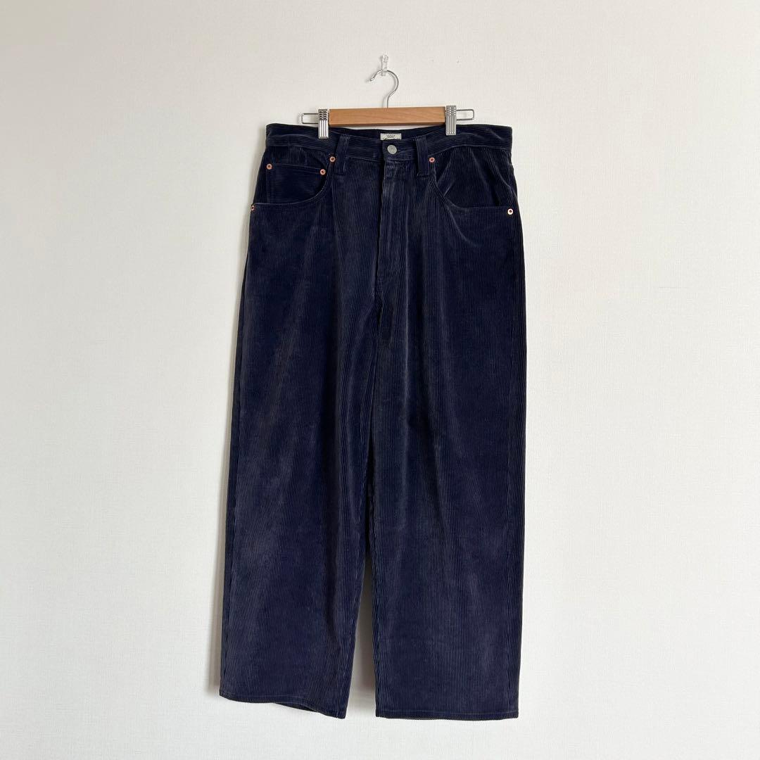 GOLD コーデュロイワイドパンツ パープル M 東洋エンタープライズ