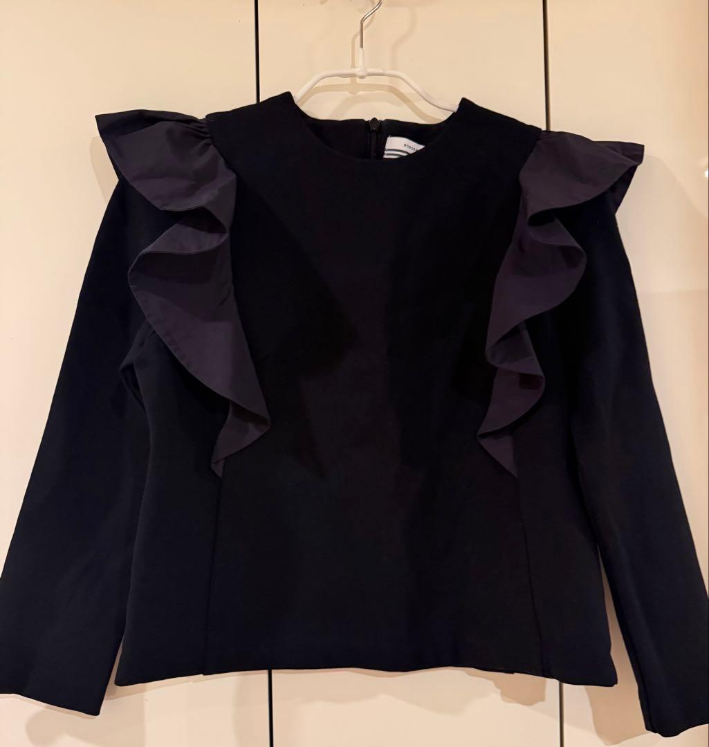 ボーダーズアットバルコニーフリル長袖トップス