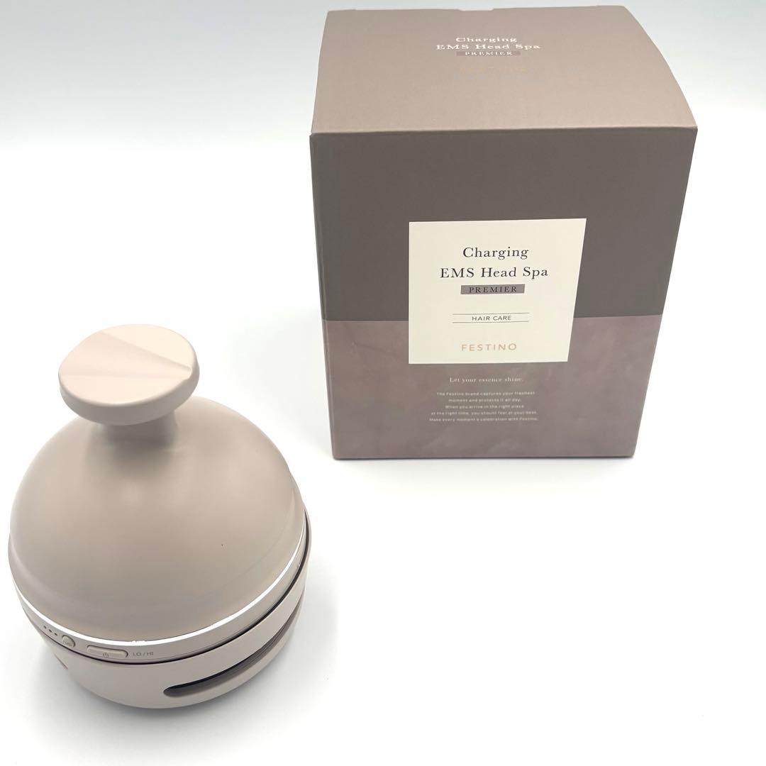 【新品級】フェスティノ 充電式 EMSヘッドスパ プレミア