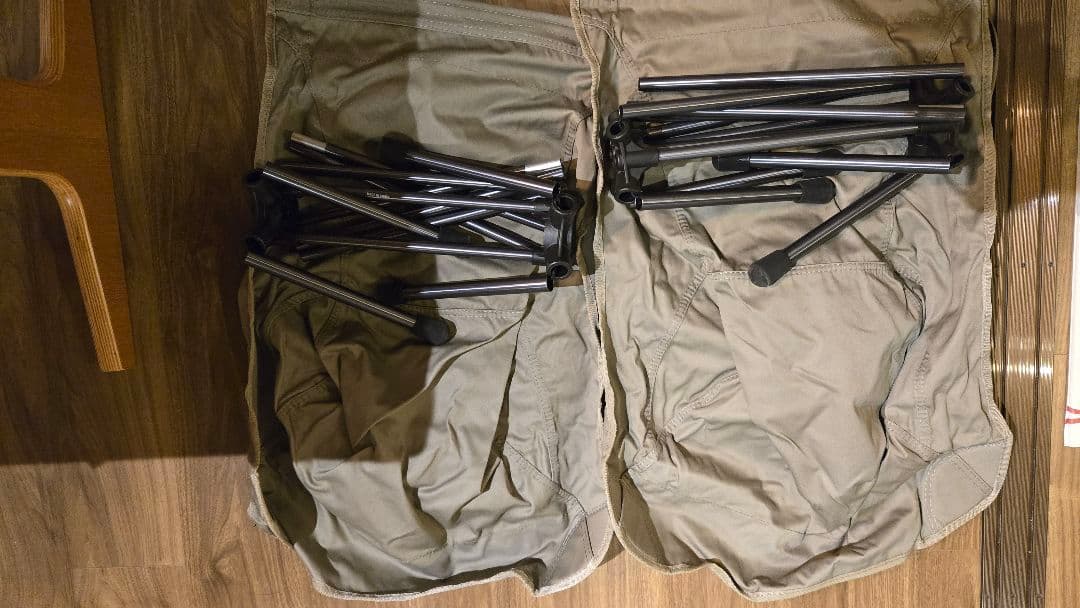 FIELDOOR アウトドアチェア ミドルバック 　ロッカーベース　2個セット