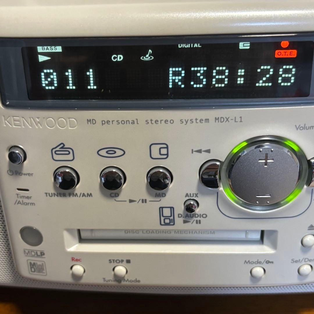 【動作品】KENWOOD パーソナルステレオMDシステム MDX-L1