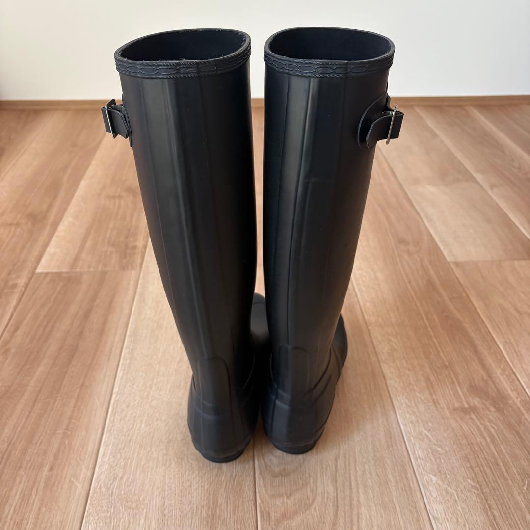 HUNTER ブラック ロングブーツ UK6 EU39