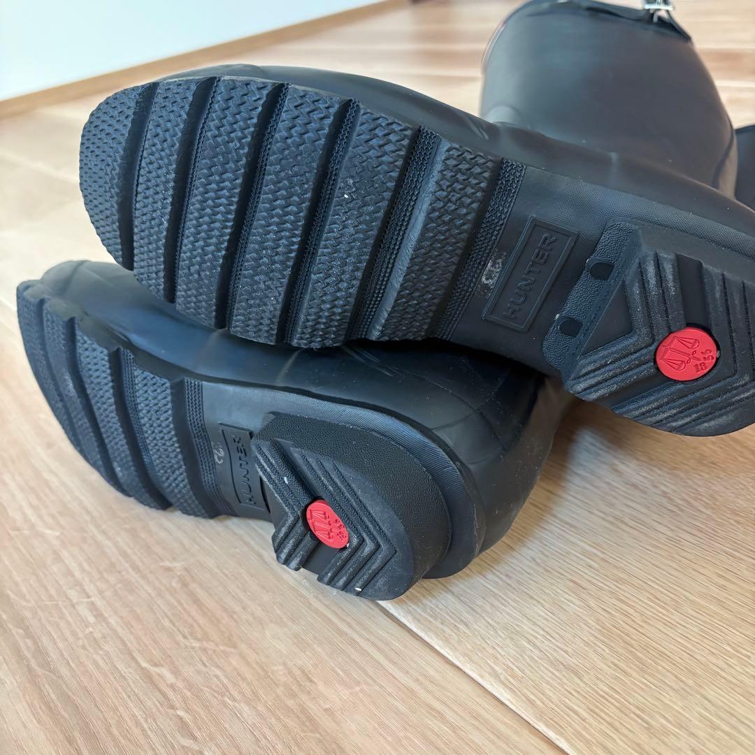 HUNTER ブラック ロングブーツ UK6 EU39