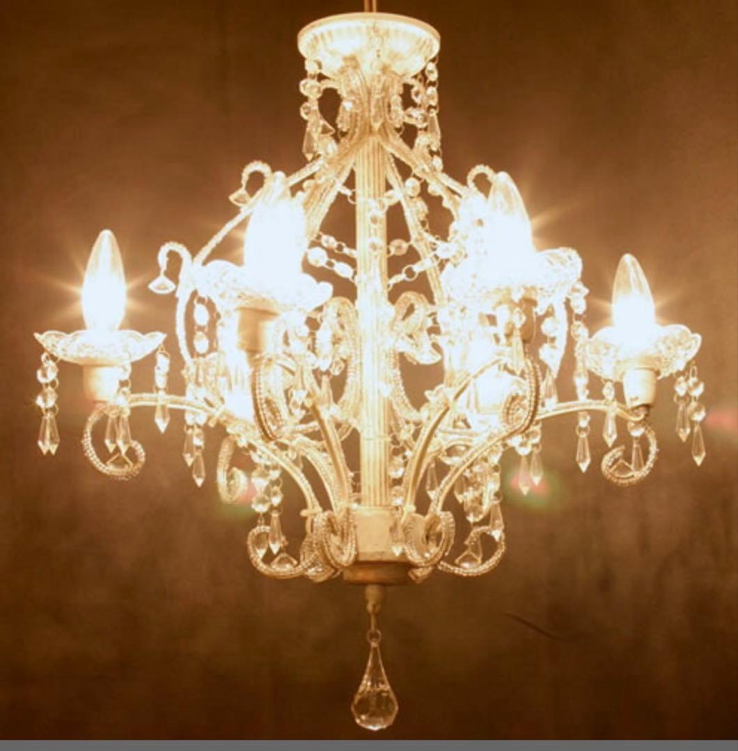 シャンデリア「 ジュエル」 アンティーク調塗装タイプ LED電球対応　6灯