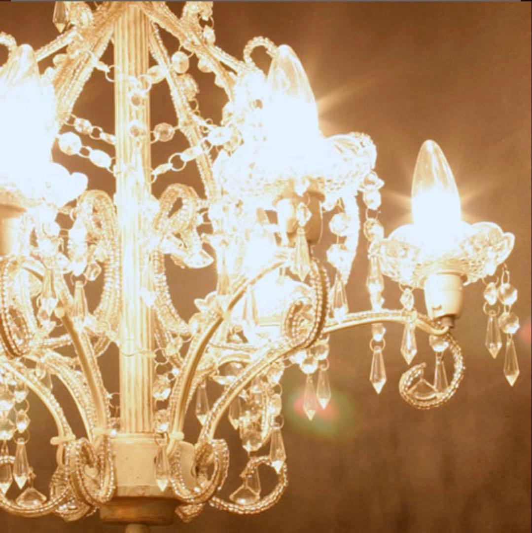 シャンデリア「 ジュエル」 アンティーク調塗装タイプ LED電球対応　6灯