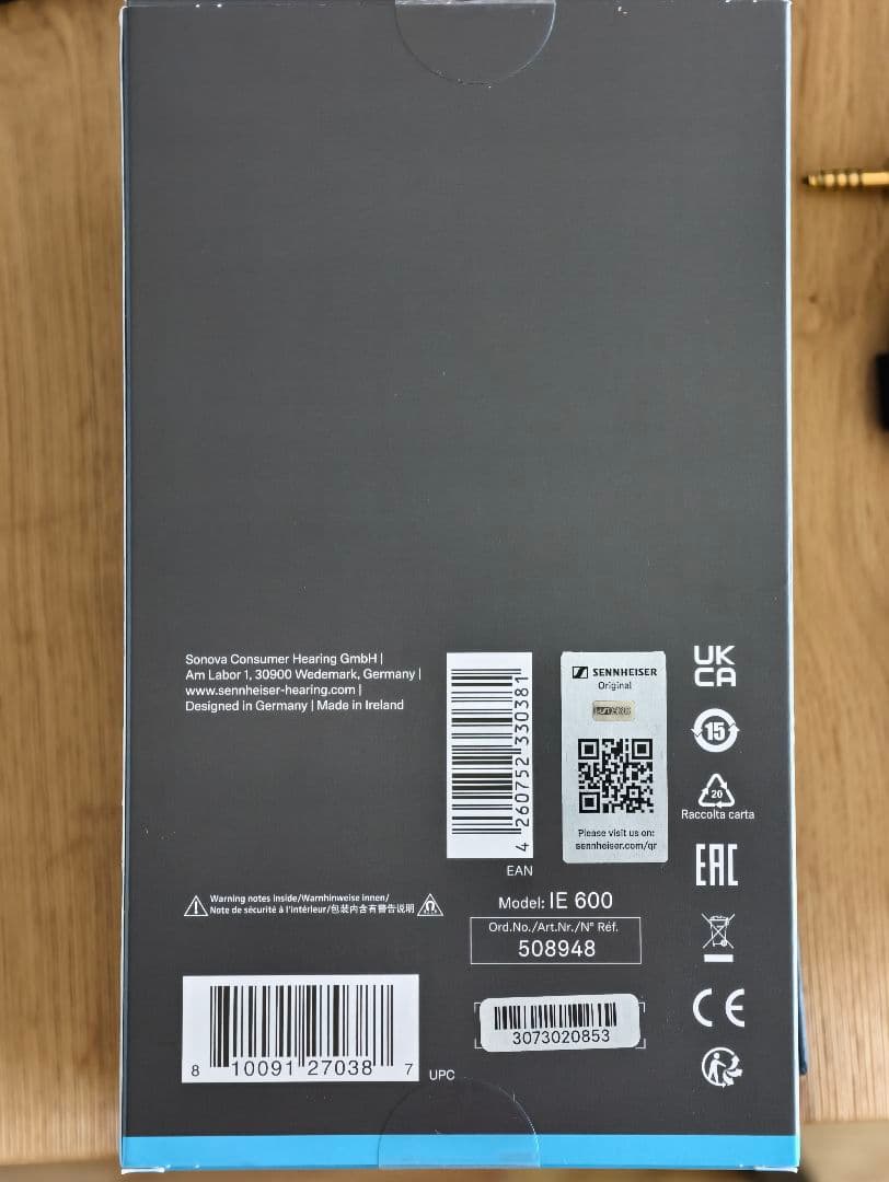 N*M様 Sennheiser IE 600 + openheart ケーブル