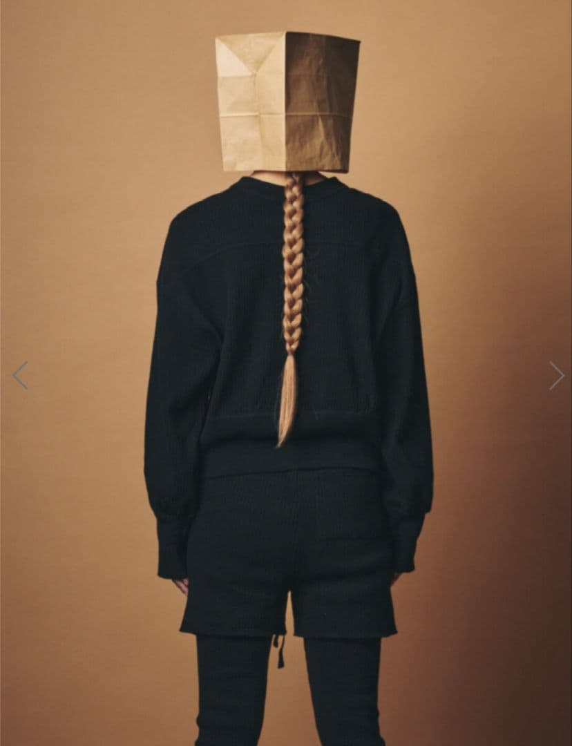 【新品】m.u RIB 2WAY Henley neck L/S T　BLACK