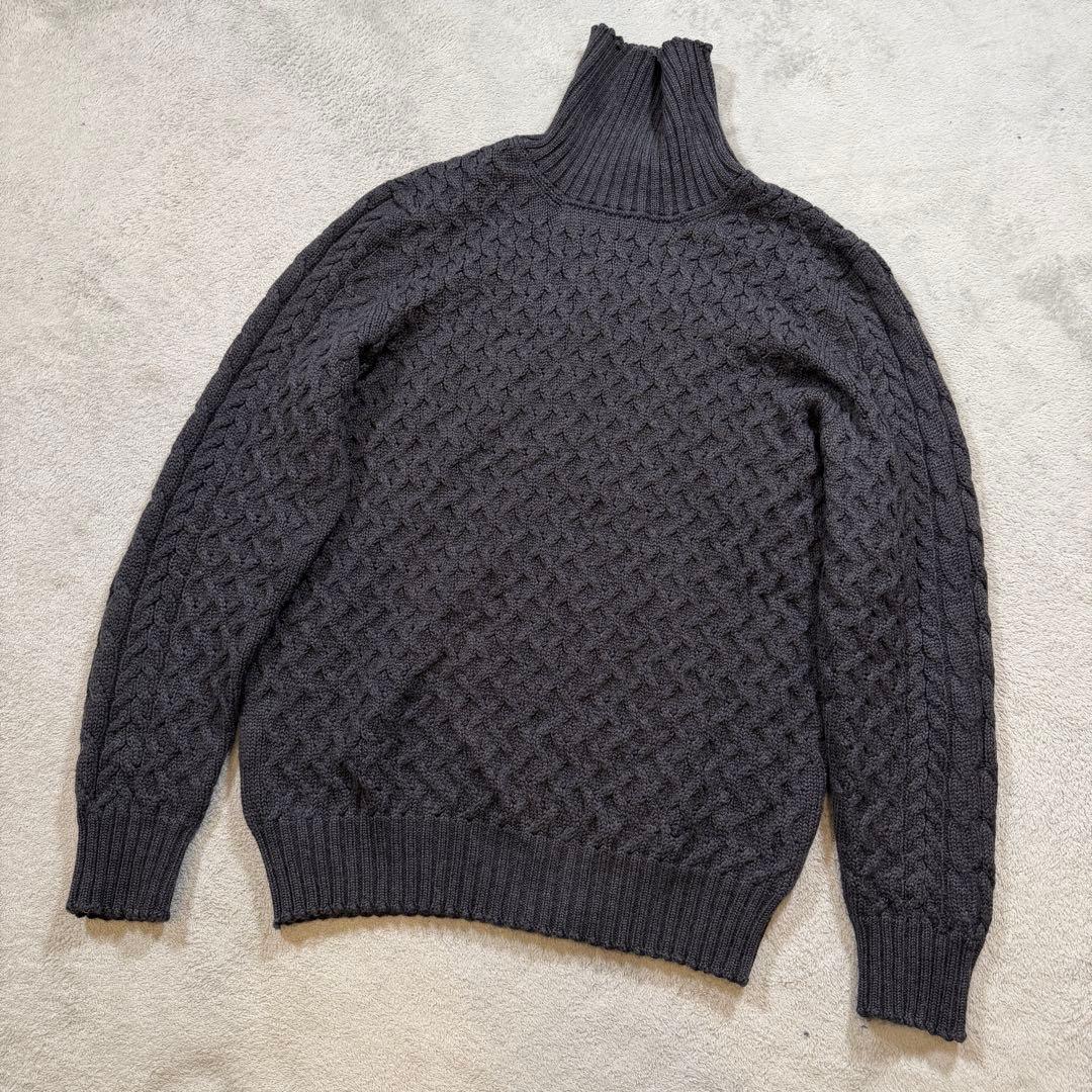 ドルモア　タートルネック　ニット　グレー　50サイズ　ウール