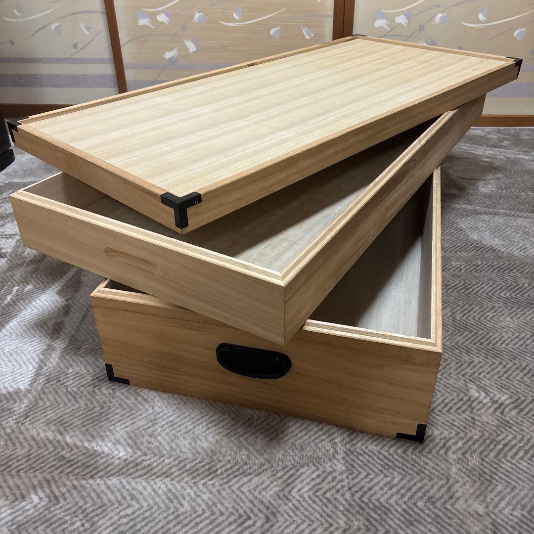 格安　着物衣装ケース　2個セット　桐製　2段　国産