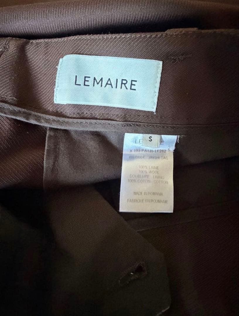 LEMAIRE ルメール　スラックス　ブラウン