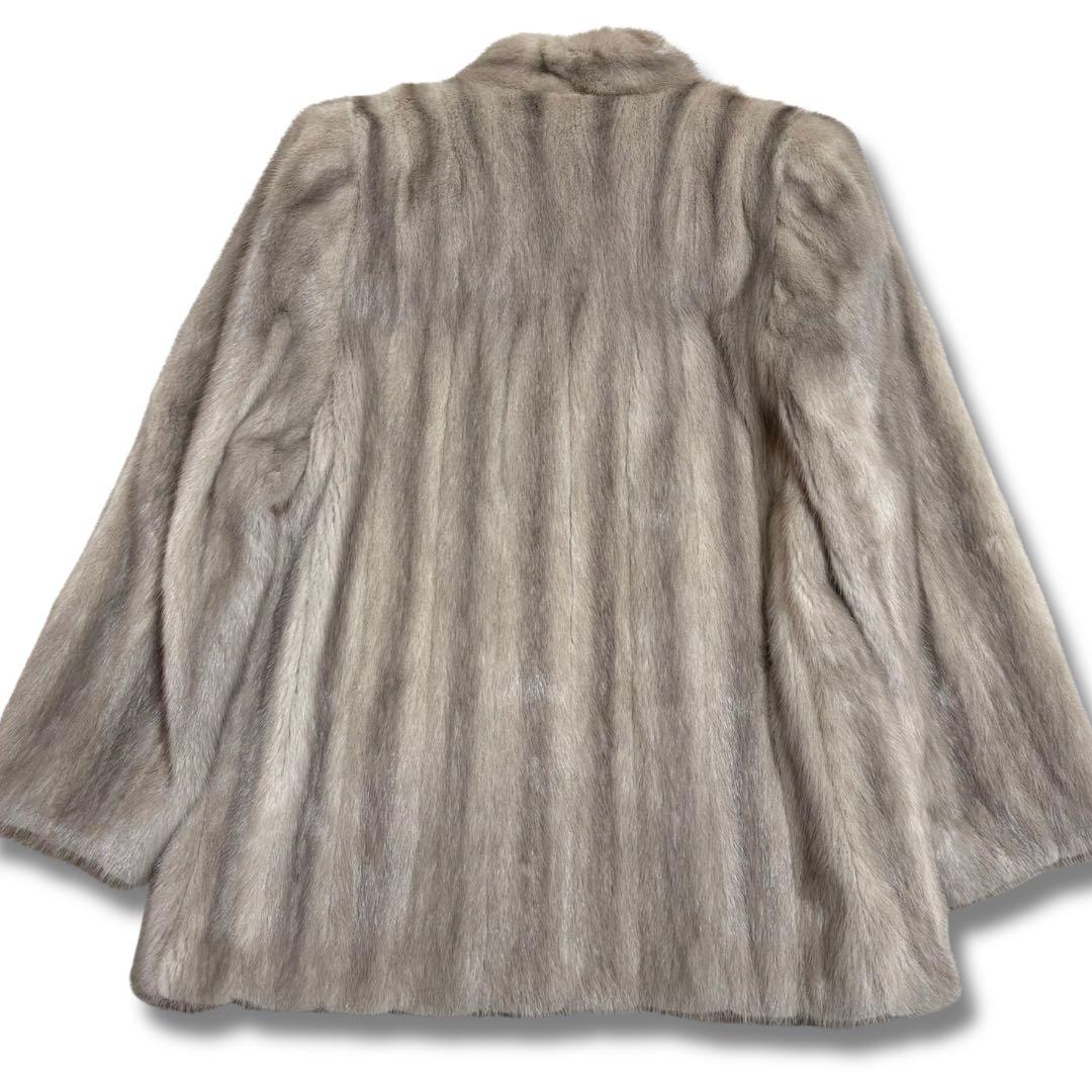 【美品希少✨】サファイアミンク リアルファーコート 本毛皮 貂 艶◎ 毛並み◎