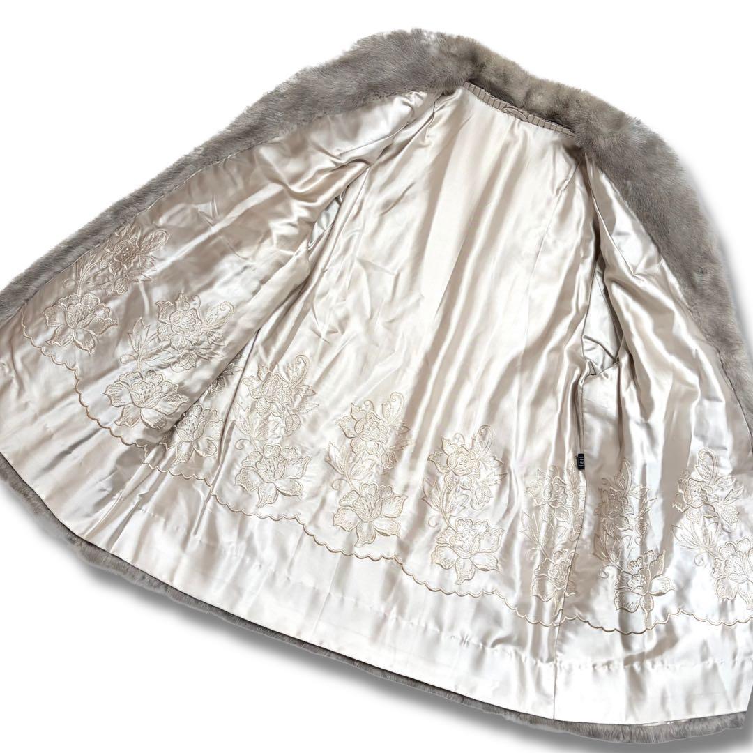 【美品希少✨】サファイアミンク リアルファーコート 本毛皮 貂 艶◎ 毛並み◎