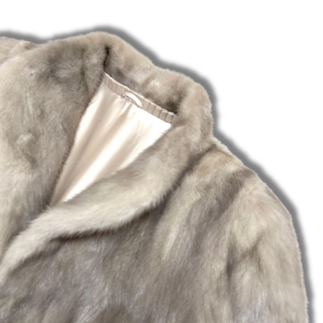 【美品希少✨】サファイアミンク リアルファーコート 本毛皮 貂 艶◎ 毛並み◎