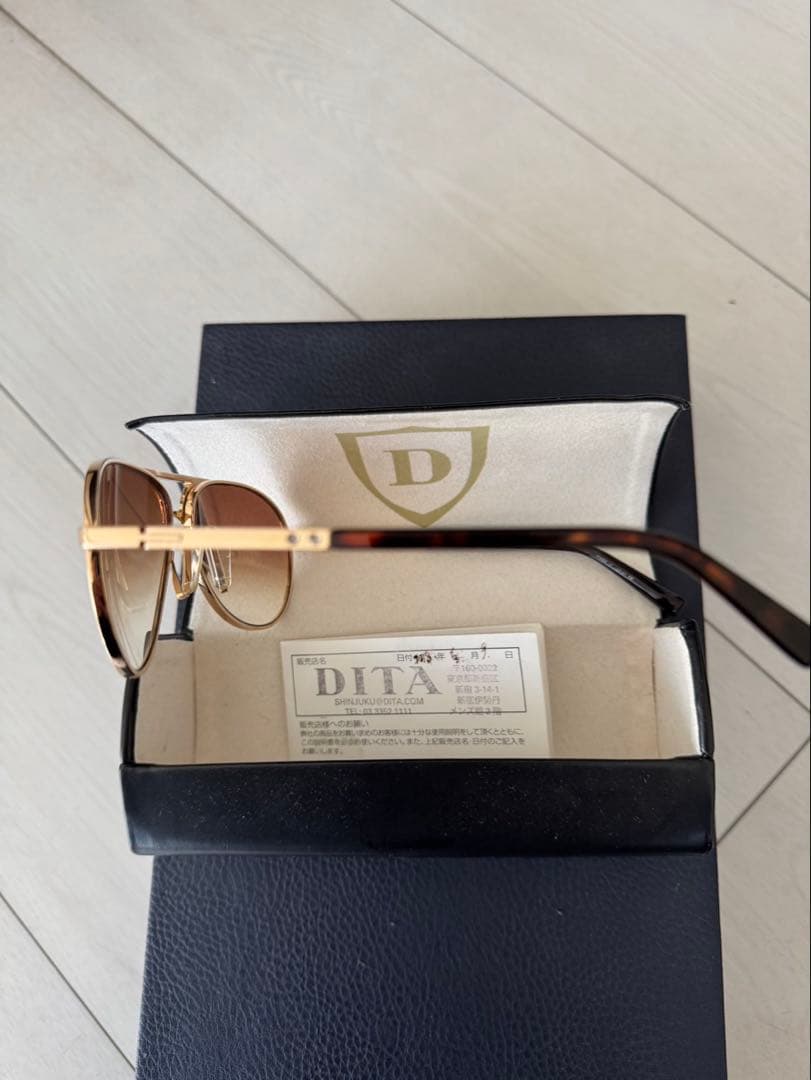 DITA アンバサダーティアドロップゴールドフレーム サングラス