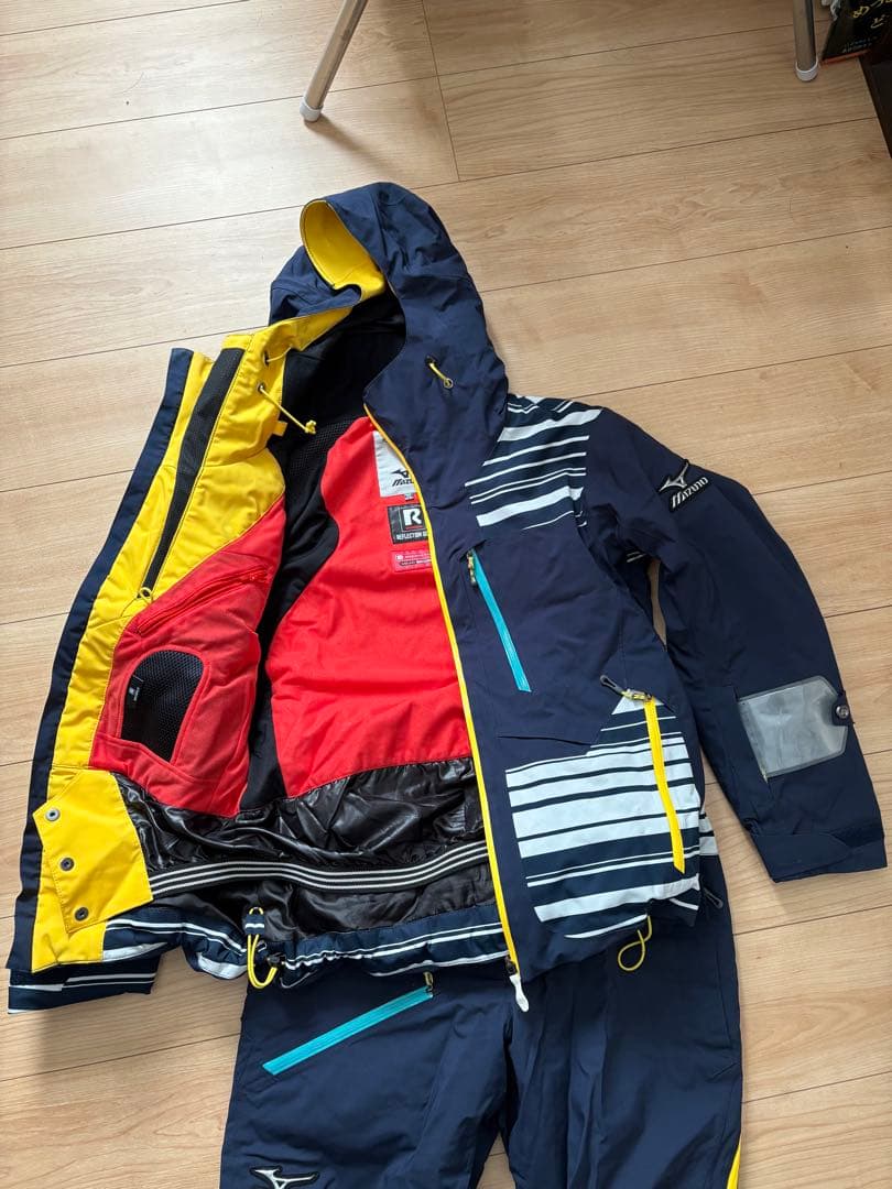 Mizuno スキーウェア ネイビー/ストライプ