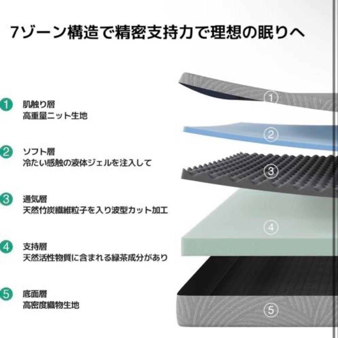 Novilla マットレス ダブル 低反発 厚さ21cm 天然緑茶成分 竹炭入り