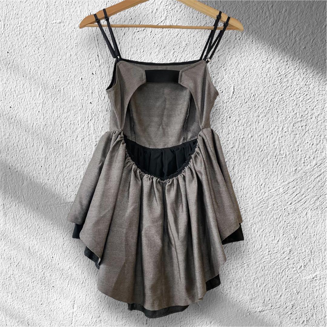 トップス NOUNLESS TAIL PEPLUM LADY TWEED TOP