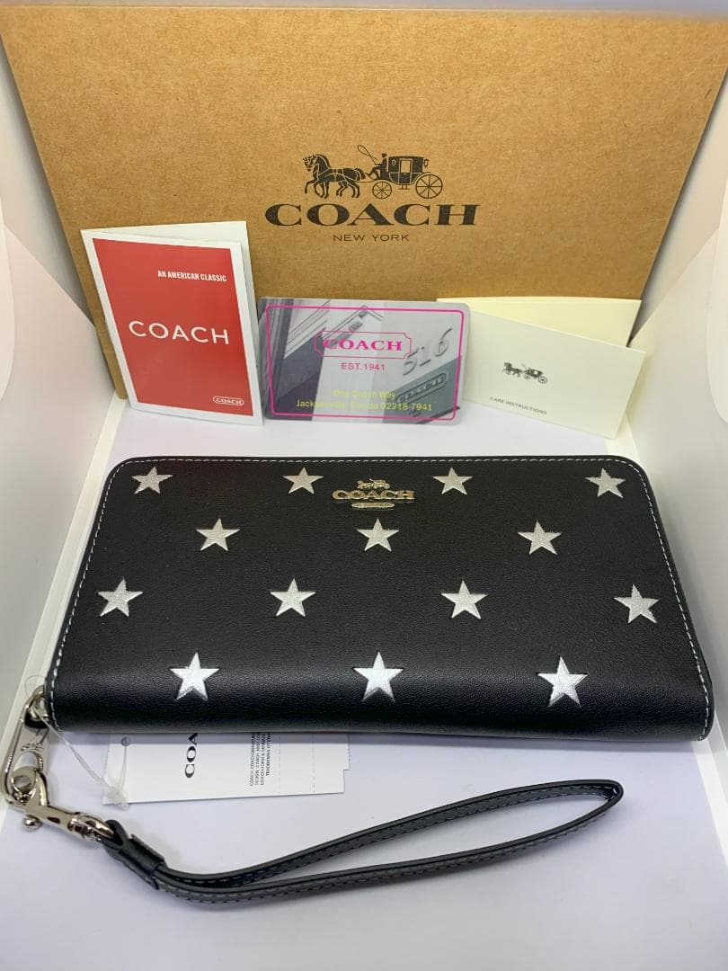 COACH　コーチ　CW479　長財布　スタープリント　シグネチャー