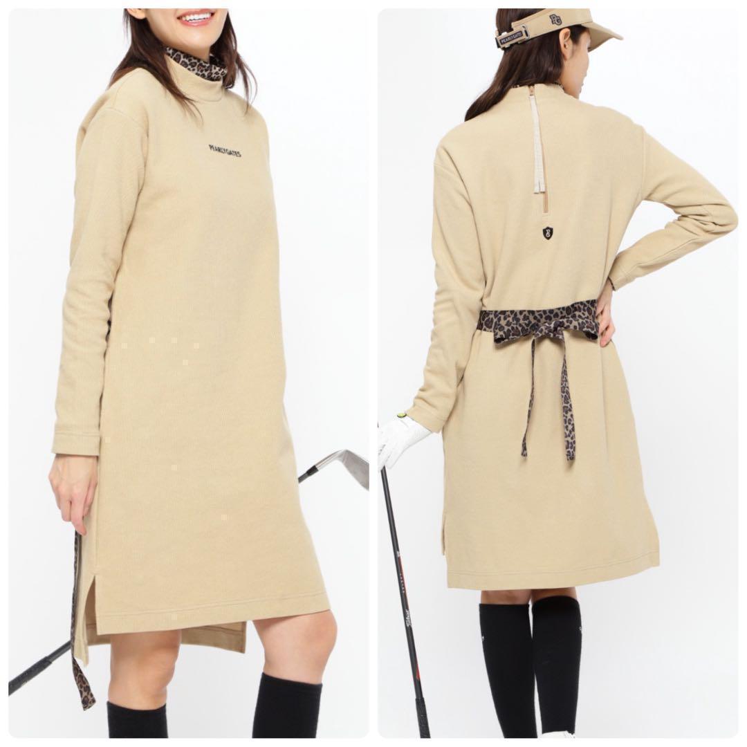 新品　近年　パーリーゲイツ　ワンピース　ハニカムサマール　レオパード　豹　ヒョウ