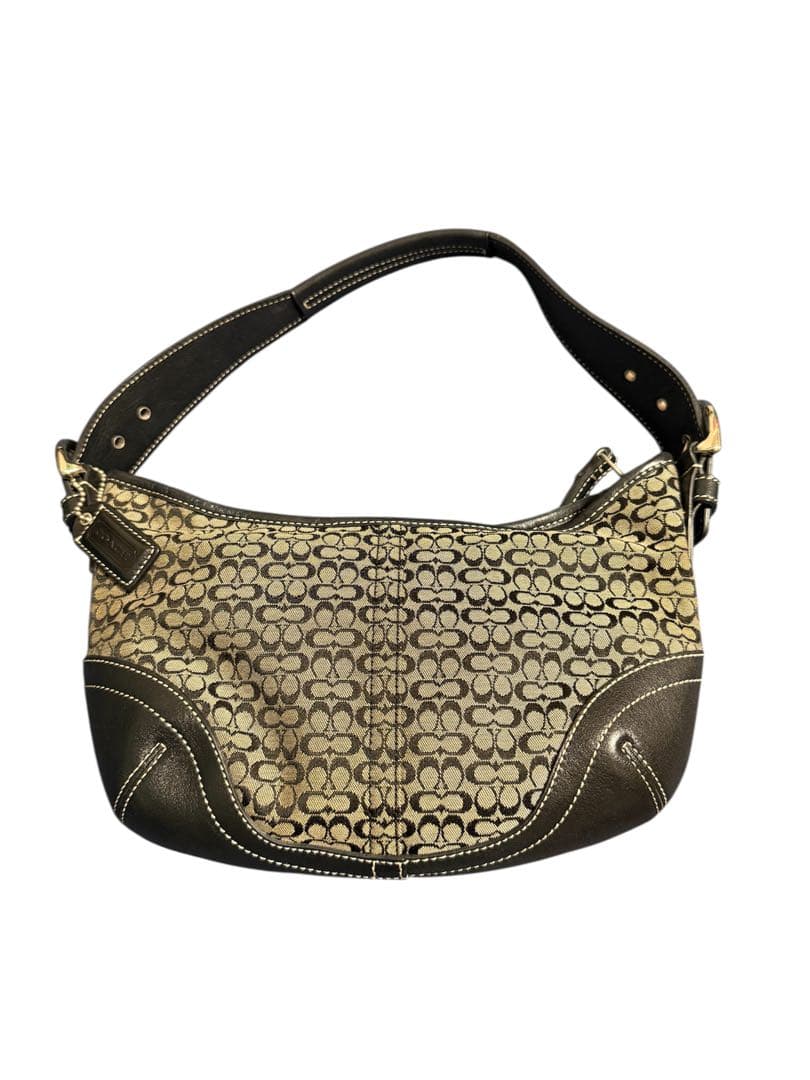 COACH コーチ ハンドバッグ ベージュ/ブラック