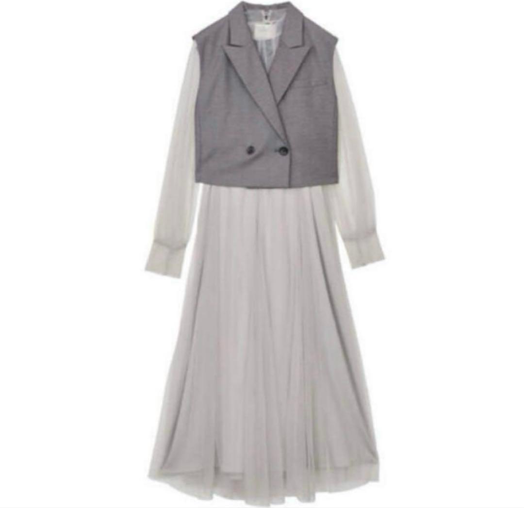 スーツ・フォーマル・ドレス AMERI TAILORED VEST SET SHEER DRESS