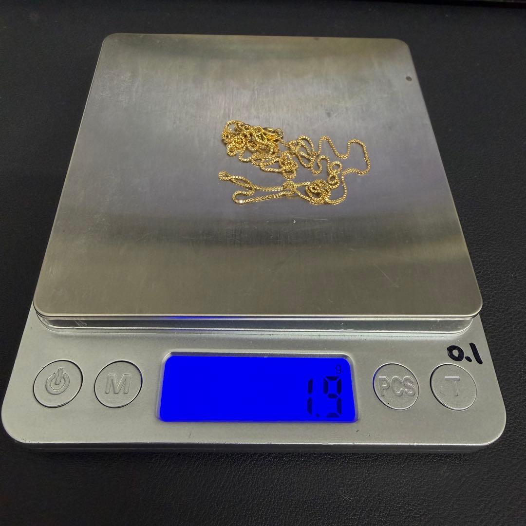 (B012220)K18ベネチアンチェーン アジャスターAU750 18金YG