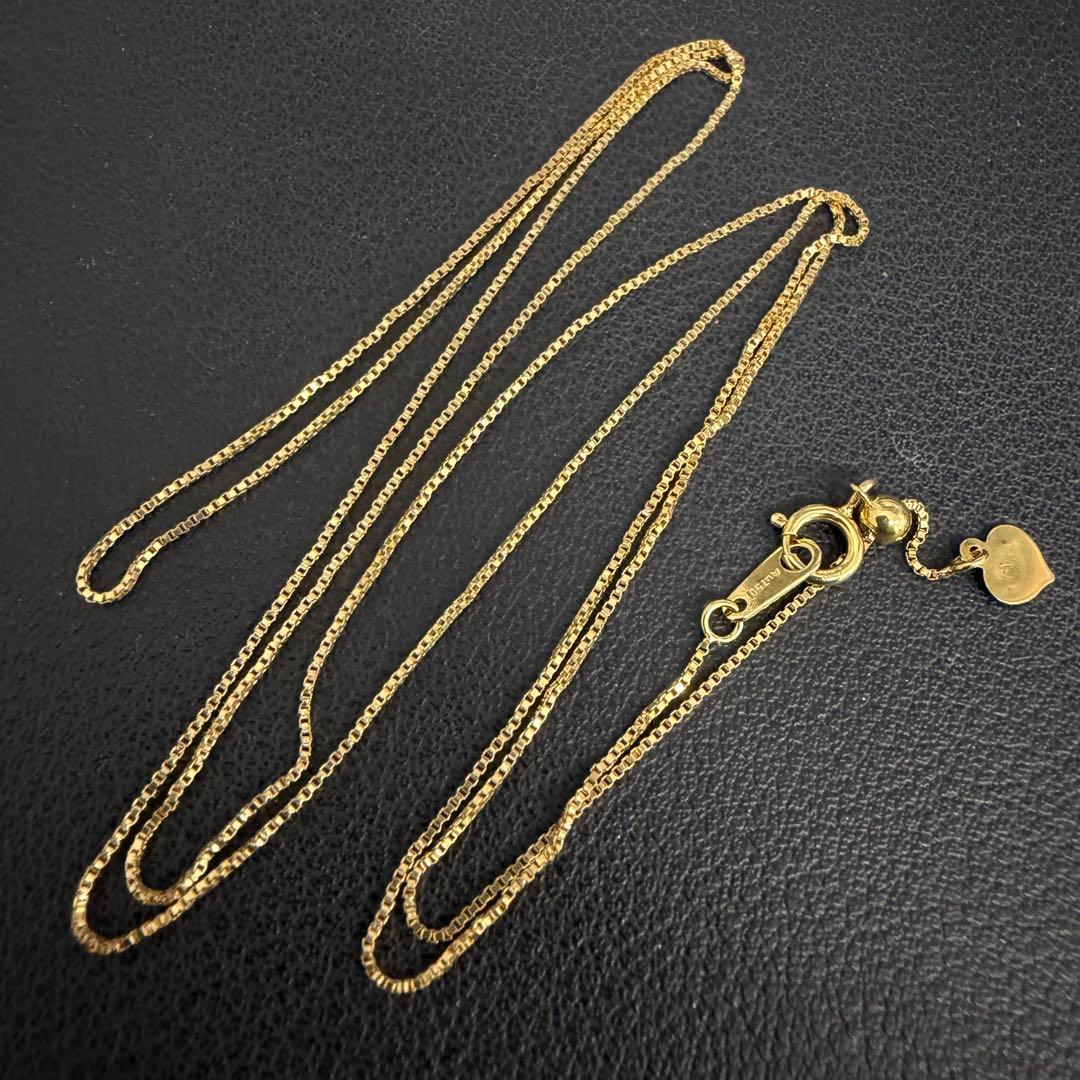 (B012220)K18ベネチアンチェーン アジャスターAU750 18金YG