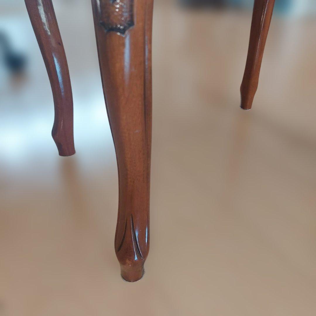 【未使用級】木製スツール 猫脚 ヴィンテージ イタリア製 ロココ調