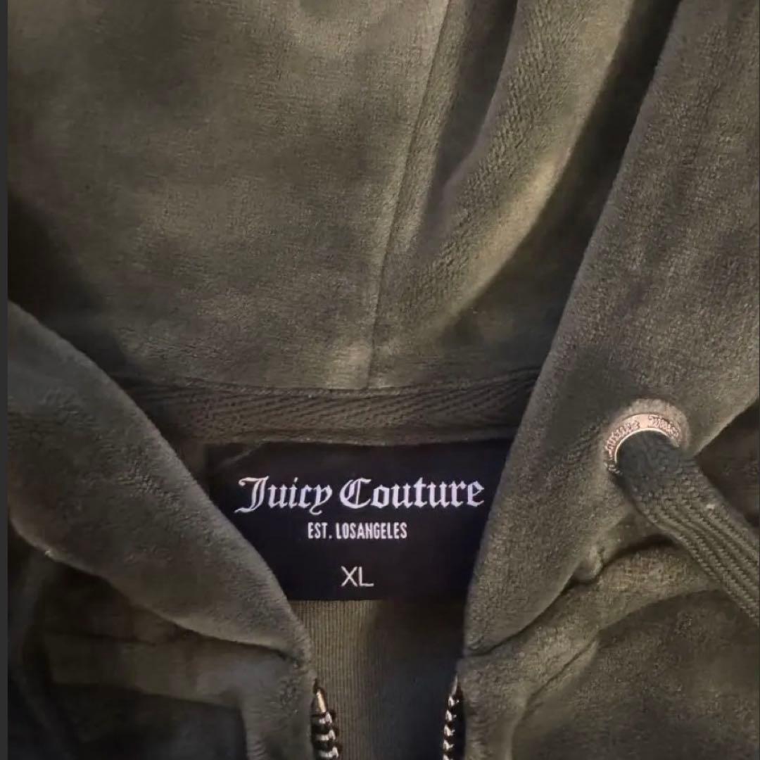 レア Juicy Couture XL オリーブグリーン パーカー