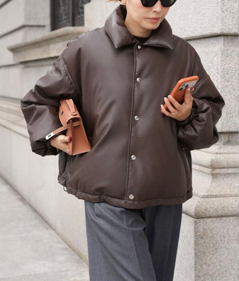 ブラウン ダウンジャケット フリーサイズ