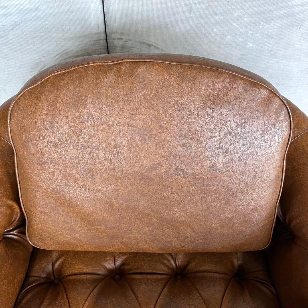 ★マルニ木工★ベルサイユ｜マキシマムシリーズ 1Pソファ｜PVCレザー ロゴ無①