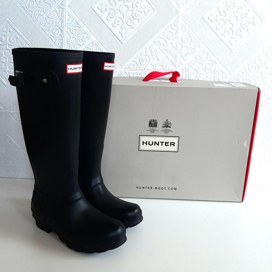 【未使用同様】HUNTER　ハンター　レインブーツ　37　MJ34