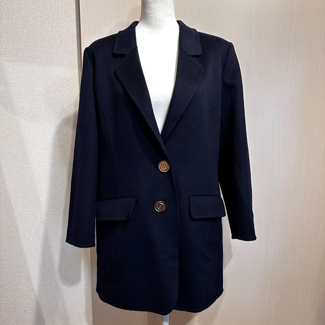 LEONARD　コート　ネイビー・内側花柄　サイズ13　HR0332