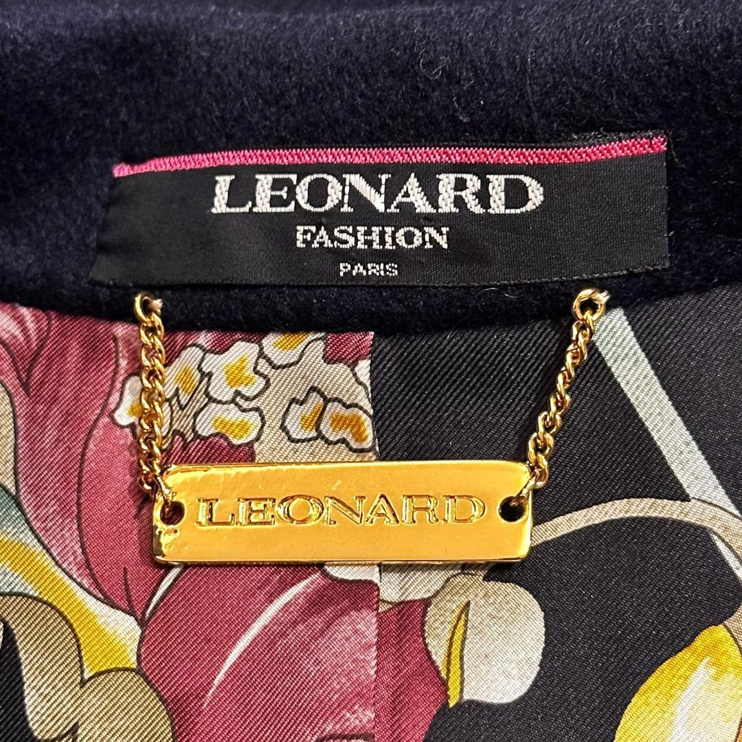 LEONARD　コート　ネイビー・内側花柄　サイズ13　HR0332