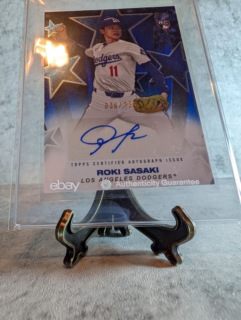 【150枚限定】佐々木朗希 直筆サイン 2025 Topps RC ドジャース