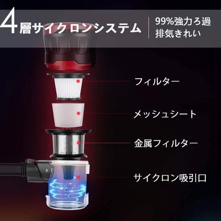 ❤ダイソン級の超強力な吸引力23Kpa❣確実にゴミを吸い取る♪❤掃除機