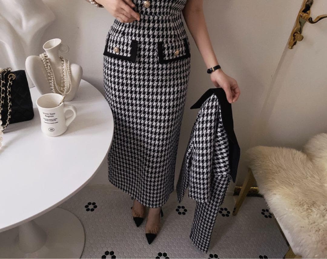 秋冬コーデ❤️ひざ丈ワンピース　ジャケット　スカートスーツ　レディース