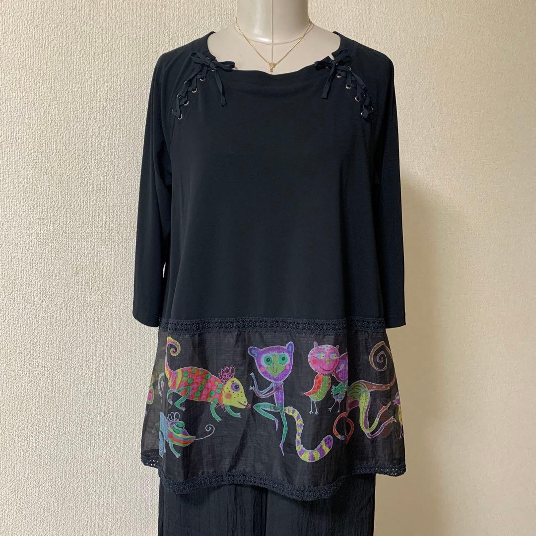 TOKUKO1erVOL裾プリント シンメトリーチュニック