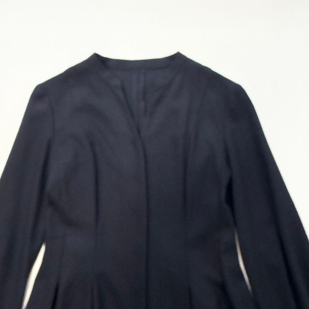 【アナイ】ソフトアムンゼンタックフレアワンピース　ネイビー　36