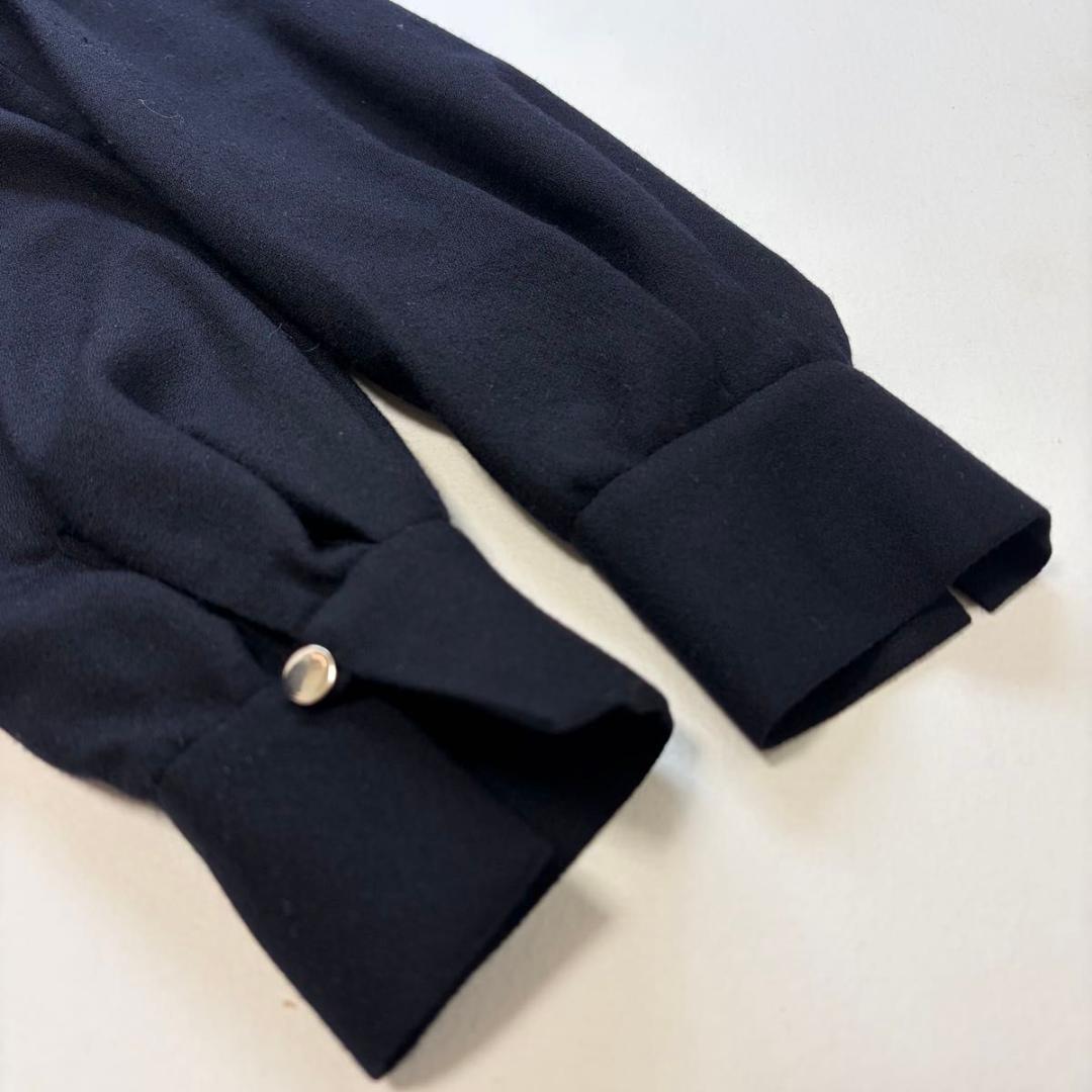 【アナイ】ソフトアムンゼンタックフレアワンピース　ネイビー　36