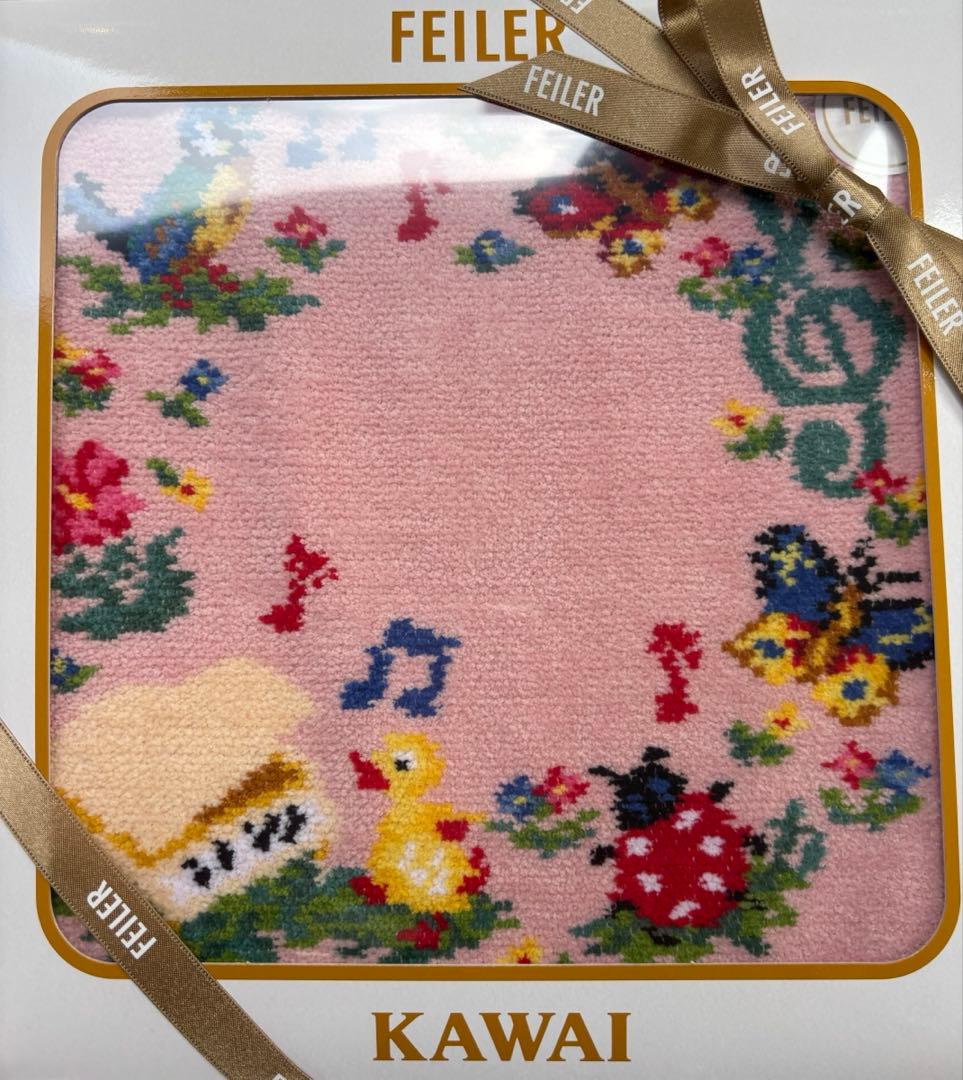 FEILER KAWAI 花柄ハンカチ　ピアノ