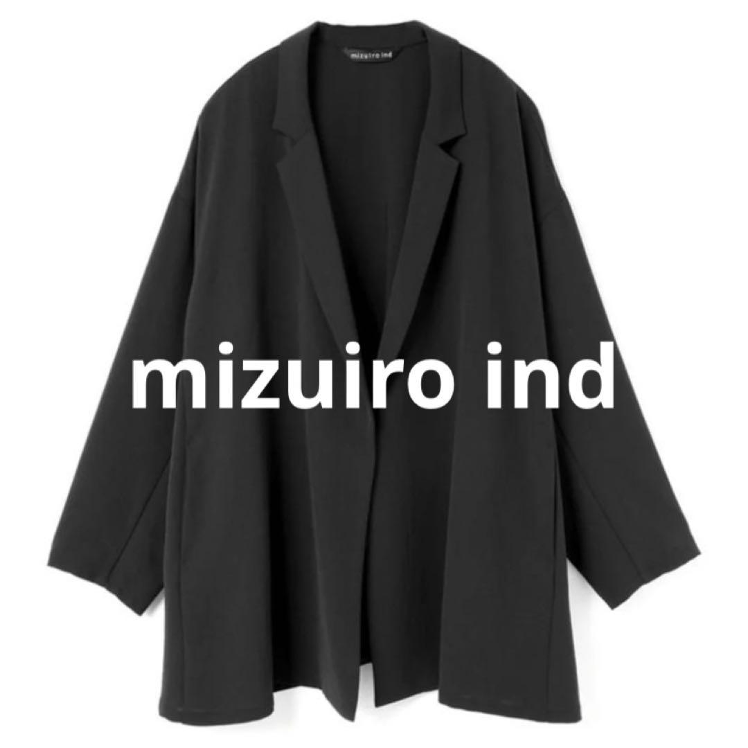 美品　mizuiro ind/ミズイロインド　テーラードシャツジャケット